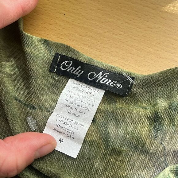 Vintage Y2K Textured Medium USA Made Blouse Top 3/4 Sleeve - Picture 2 of 3